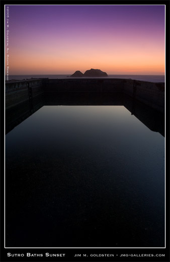 Sutro Baths Sunset - a San Francisco landscape by Jim M. Goldstein