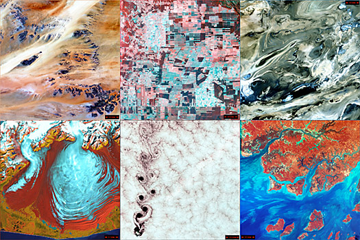 Abstract Satellite Photos fo Earth