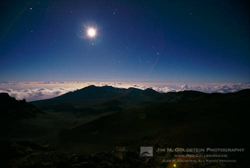 Haleakala Crater by Moonlight - Haleakala National Park, Hawaii