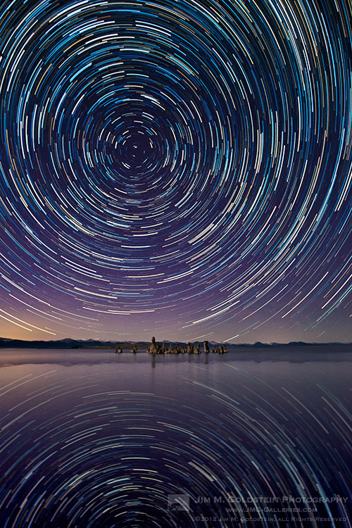 Mono Lake Star Trails - Mono Lake Tufa State Natural Reserve, California