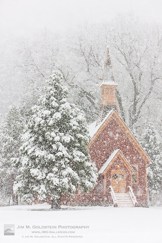 Yosemite Valley Chapel in Snow Storm Yosemite Valley Chapel in Snow Storm