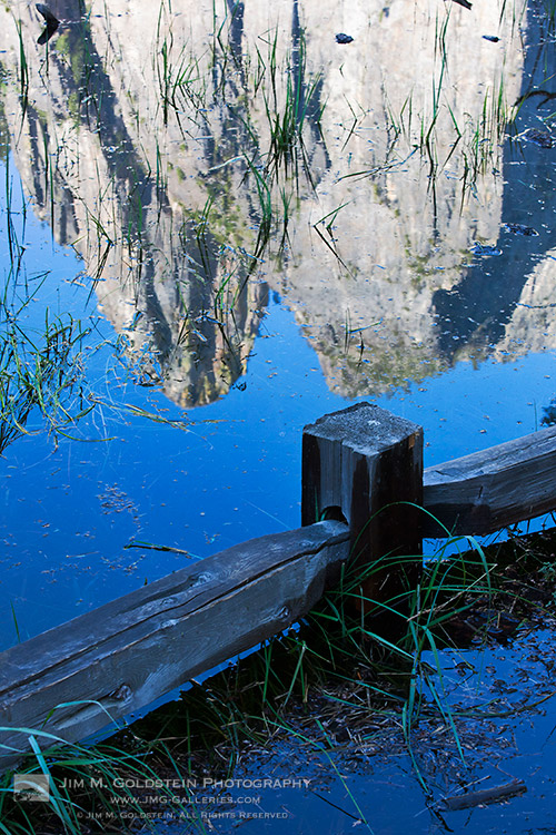 Cathedral Rock Reflected in a Flooded Meadow - Yosemite National Park