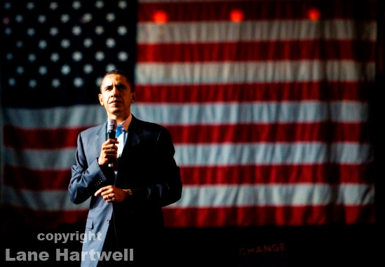 Senator Barack Obama, San Francisco California by Lane Hartwell