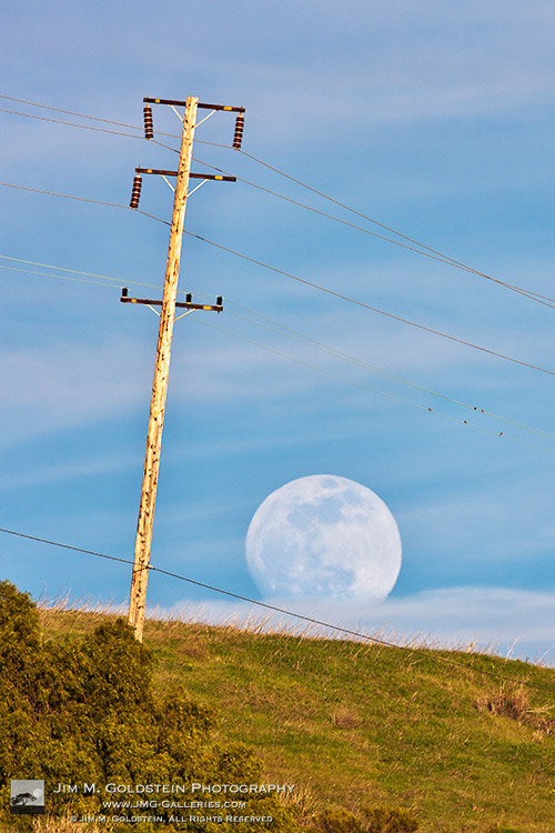 Blue Moon Moonrise - Santa Barbara, California