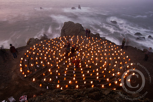 San Francisco Labyrinth Luminaries - Travel Photography by Jim M. Goldstein