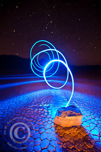 Racetrack Light Lasso - Death Valley National Park, California