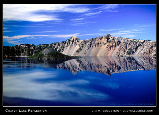 Crater Lake Reflection landscape photo by Jim M. Goldstein