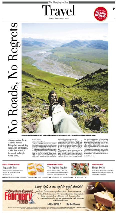 Washington Post Sunday Travel Section - Arctic Refuge photo by Jim M. Goldstein