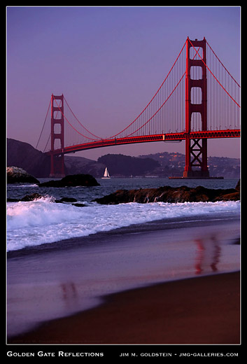 Golden Gate Reflections landscape photo by Jim M. Goldstein