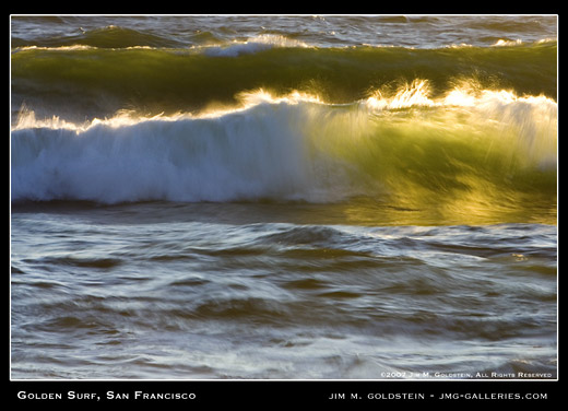Golden Surf, San Francisco photo by Jim M. Goldstein, stock photo