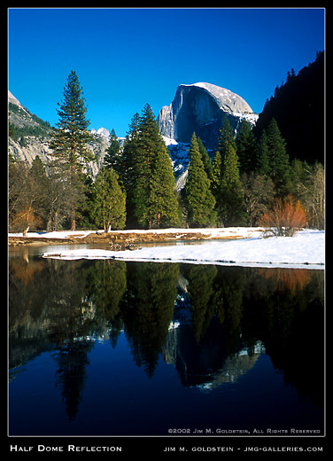 Half Dome Reflection landscape photograph by Jim M. Goldstein