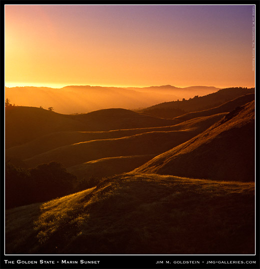 Marin Sunset landscape photo by Jim M. Goldstein