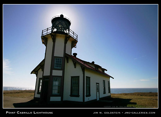 Point Cabrillo Lighthouse architectural photo by Jim M. Goldstein