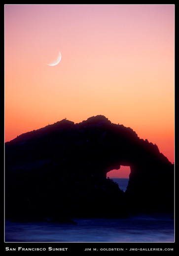 San Francisco Sunset photographed by Jim M. Goldstein