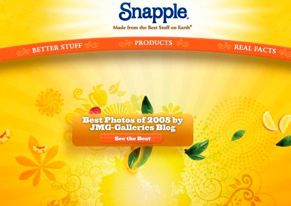 JMG-Galleries.com Featured in Snapple.com Best of Feature