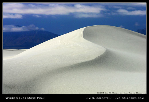 White Sands Dune Peak landscape photograph by Jim M. Goldstein