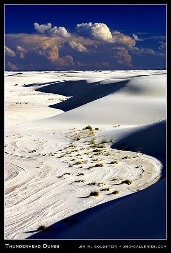 Thunderhead Dunes, White Sands National Monument landscape photo by Jim M. Goldstein