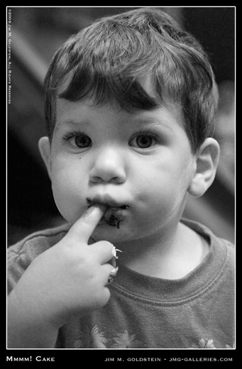 Mmmm! Cake portrait photo by Jim M. Goldstein